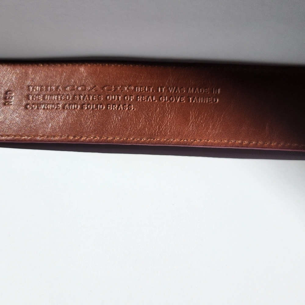 Coach Red Leather Belt with Gold Buckle - Picture 4 of 8